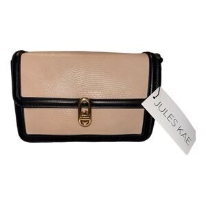 Jules Kae Cream and Black Crossbody Bag